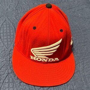 Red Honda Winged Logo Cap